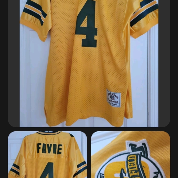 NFL jersey throwback classic #4 Brett favre Green Bay Packers XL men's - Picture 3 of 6